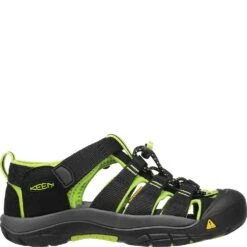 KEEN Little Kid's Newport H2 Sandals - Black/Lime Green -Zappos KE1009942 2