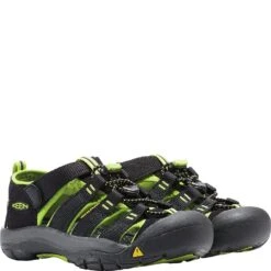 KEEN Big Kids Newport H2 Sandals - Black/Lime Green -Zappos KE1009965 3