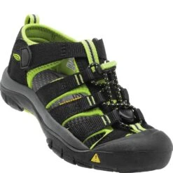 KEEN Big Kids Newport H2 Sandals - Black/Lime Green -Zappos KE1009965 4