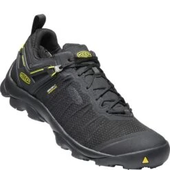 KEEN Men's Venture WP Hiking Shoes - Black/Keen Yellow