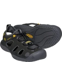 KEEN Men's SOLR Sandals - Black/Gold -Zappos KE1022246 3