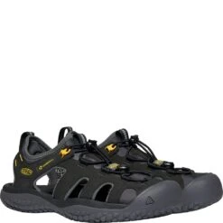 KEEN Men's SOLR Sandals - Black/Gold -Zappos KE1022246 4