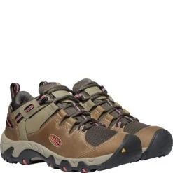 KEEN Women's Steens WP Hiking Shoes - Timberwolf/Coral -Zappos KE1022336 4