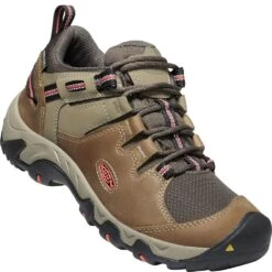 KEEN Women's Steens WP Hiking Shoes - Timberwolf/Coral -Zappos KE1022336 5