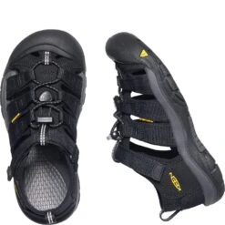 KEEN Youth Newport H2 Sandals - Black/Keen Yellow -Zappos KE1022838 3