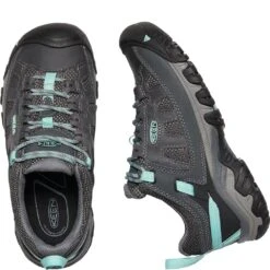 KEEN Women's Targhee Vent Hiking Shoes - Steel Grey/Ocean Wave -Zappos KE1023033 2