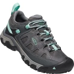 KEEN Women's Targhee Vent Hiking Shoes - Steel Grey/Ocean Wave -Zappos KE1023033 3