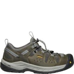 KEEN Utility Men's Atlanta Cool II ESD Safety Shoes - Gargoyle/Midnight -Zappos KE1023217 2