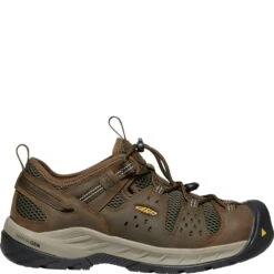 KEEN Utility Men's Atlanta Cool II ESD Work Shoes - Cascade Brown/Forest -Zappos KE1023218 2