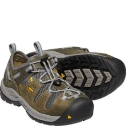 KEEN Utility Women's Atlanta Cool II ESD Safety Shoes - Gargoyle/Blue Fo -Zappos KE1023220 3