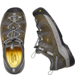 KEEN Utility Women's Atlanta Cool II ESD Safety Shoes - Gargoyle/Blue Fo -Zappos KE1023220 4