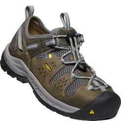 KEEN Utility Women's Atlanta Cool II ESD Safety Shoes - Gargoyle/Blue Fo -Zappos KE1023220 6