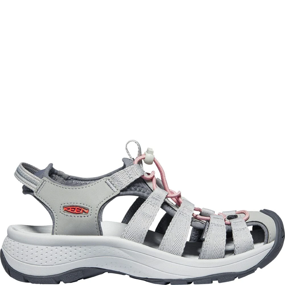 KEEN Women's Astoria West Sandals - Grey/Coral 2 KEEN Women's Astoria West Sandals - Grey/Coral - Image 2