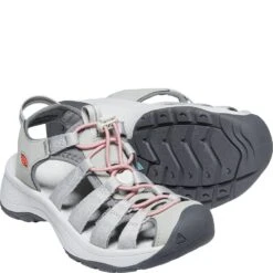 KEEN Women's Astoria West Sandals - Grey/Coral 8 KEEN Women's Astoria West Sandals - Grey/Coral -Zappos KE1023589 2