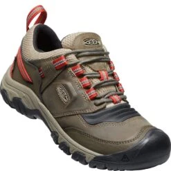 KEEN Men's Ridge Flex WP Hiking Shoes - Timberwolf/Ketchup -Zappos KE1024918 4