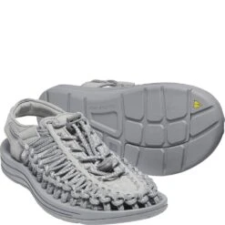 KEEN Women's Uneek Sandals - Silver/Drizzle -Zappos KE1025195 2