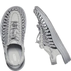 KEEN Women's Uneek Sandals - Silver/Drizzle -Zappos KE1025195 3