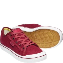 KEEN Women's Elsa Lite Felt Sneakers - Red Felt/Vapor -Zappos KE1025425 3