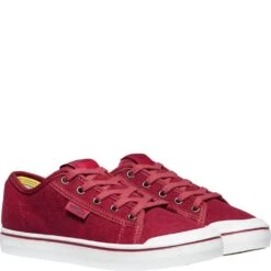 KEEN Women's Elsa Lite Felt Sneakers - Red Felt/Vapor -Zappos KE1025425 4