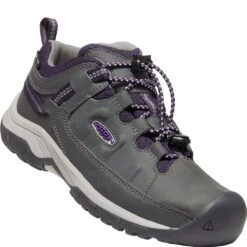 KEEN Big Kids' Targhee WP Hiking Shoes - Magnet/Tillandsia Purple