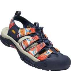 KEEN Men's Newport Retro Sandals - Groovy Orange/Navy -Zappos KE1026348 2